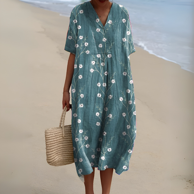 Maelia – Bloomlight V-Neck Garden Dress