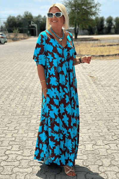 Liva™ | Botanical Elegance Maxi Dress