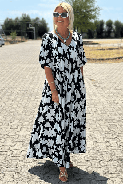 Liva™ | Botanical Elegance Maxi Dress