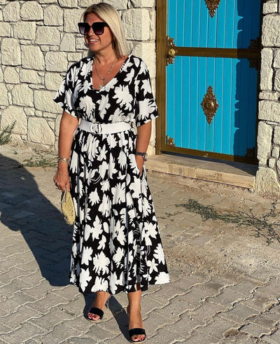 Liva™ | Botanical Elegance Maxi Dress