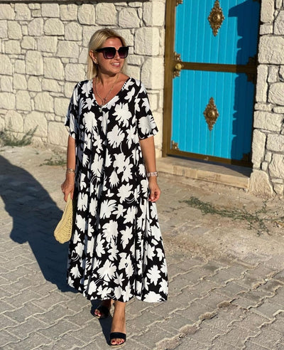 Liva™ | Botanical Elegance Maxi Dress