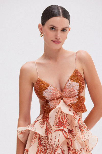 NAHIA | RUFFLED DRESS