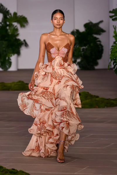 NAHIA | RUFFLED DRESS