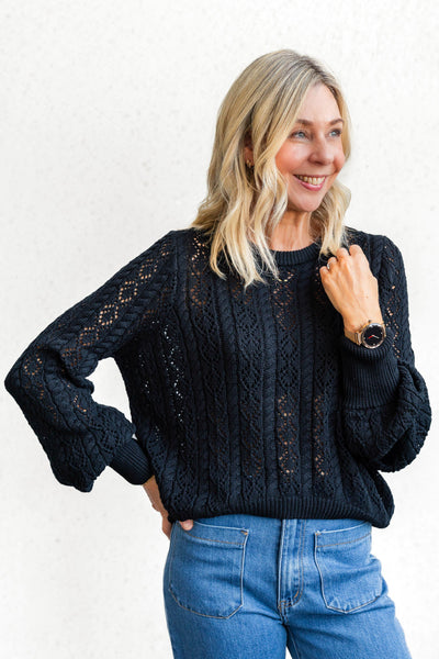 Lacey | Lace Knit Sweater