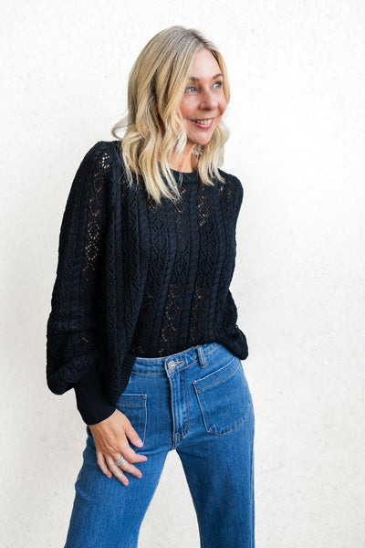 Lacey | Lace Knit Sweater