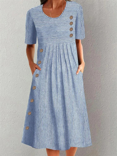 Karianna | Classic Dress with Button Details