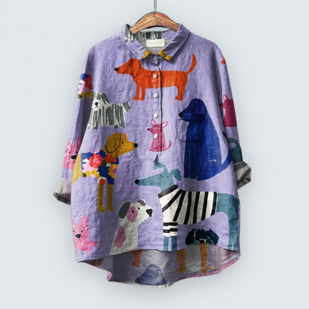 Woman's Unique Artistic Print Shirt